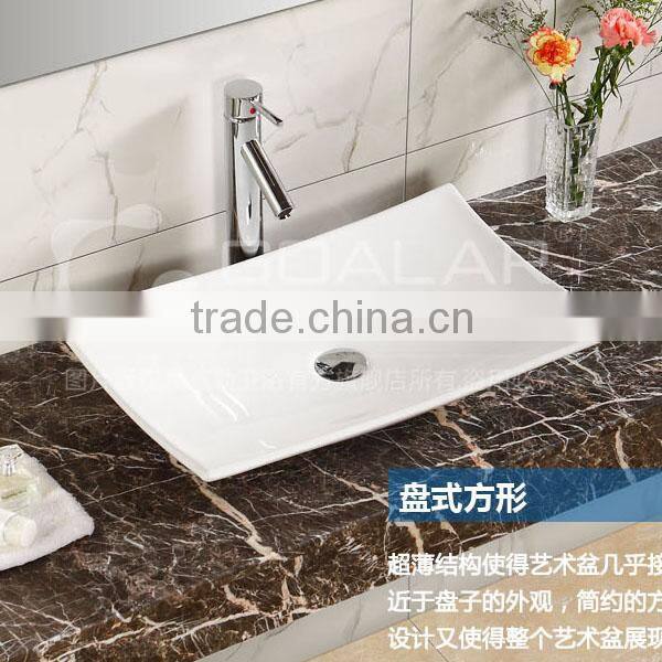 GA-3009 Bathroom design rectangular handmade ceramic sink
