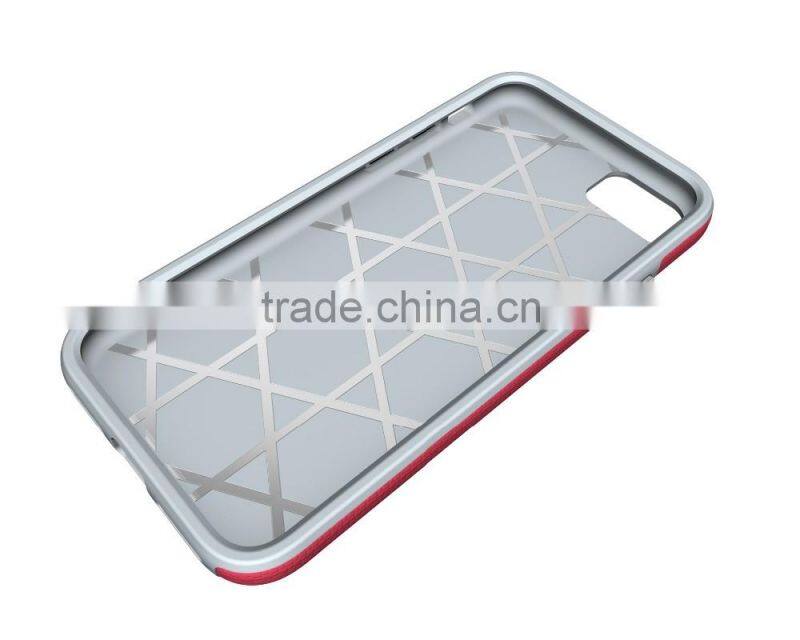 Anti fall sets fashion electroplating button PC+TPU phone case for Iphone 7