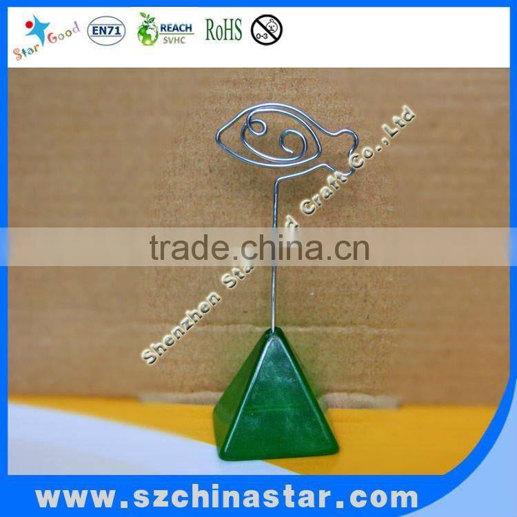 Custom animal shape clip with variety resin base name card holder