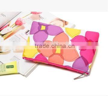 Flower cotton cosmetic bag