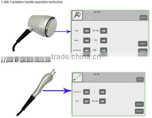 Professional 4 in 1 new 1M/40KHz ultra lipo cavitation rf equipment for slimming