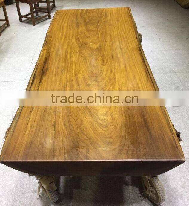 2016 Foshan Fatory Supply Africa Natural Side Pure Teakwood Table Top Use