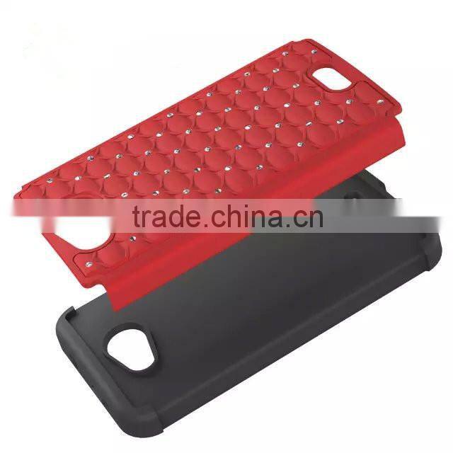 Keno Shining Diamond-studded Armorbox Drop Resistant Silicone Case for Kyocera Hydro Wave