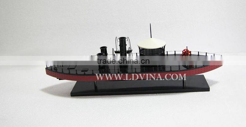 U.S.S MONITOR WOODEN WAR SHIP MODEL