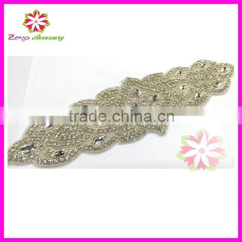 Wedding dress applique, crystal bead decoration, crystal bead wedding decor