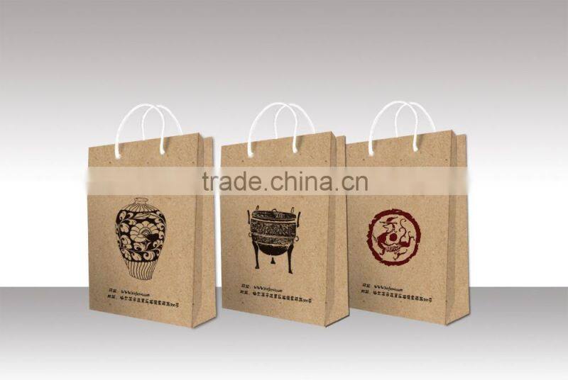 Decorative Ivory board paper bag christmas paper gift bag
