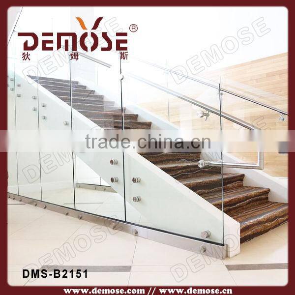 indoor staircase decorative plexiglass railing