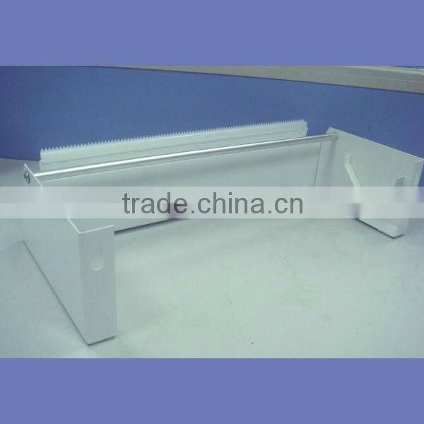 12" Permanent Use White Painted Food Wrap Holder