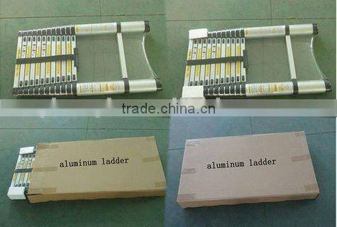 Easy carry EN131 approva 3.8m Aluminum extension ladder telescopic ladder form china suppliers