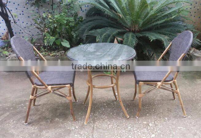 bamboo look french rattan bistro chair