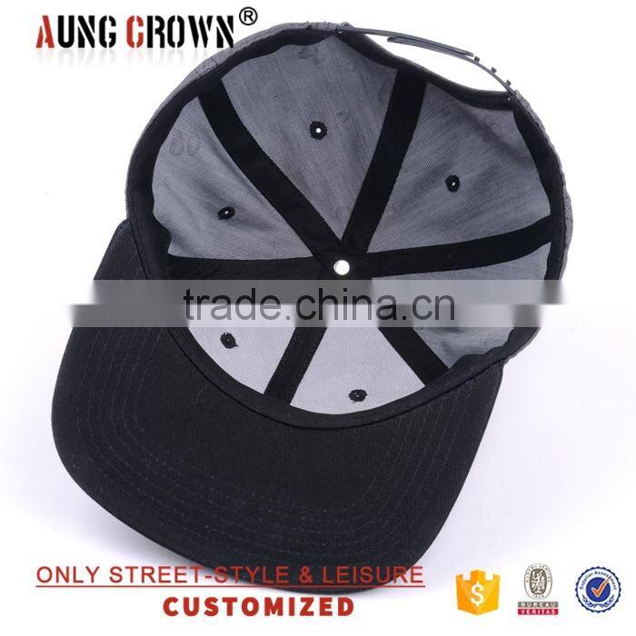 raised embroidery custom quality popular snapback cap