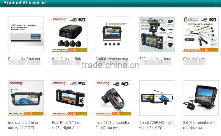 SHARP 1/3" high-resolution CCD Suitable most vehicles 7 inch in-car stand-alone car security tft monitor