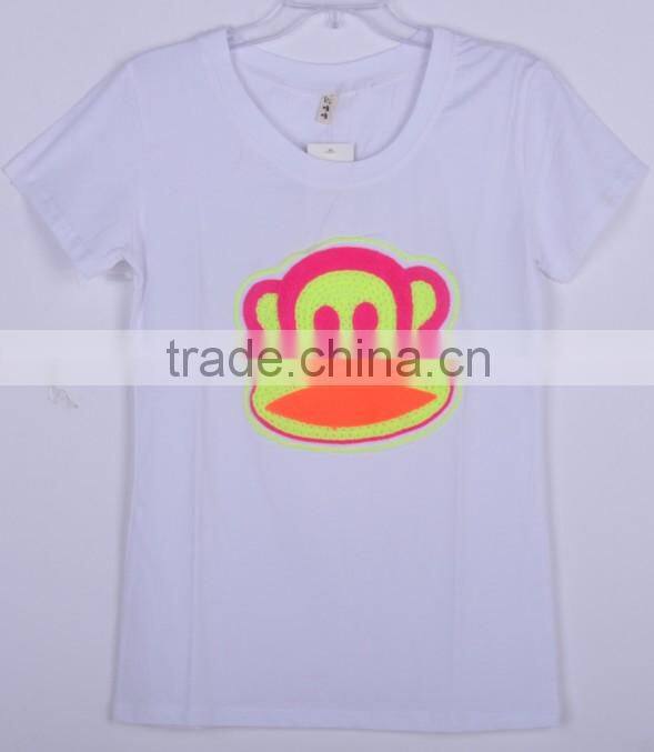 New plain white fashion cheap women basic t shirt