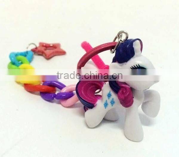 Lovely My Little Pony Action Figures Colorful Dash Pony Kids Toys Doll Set 12pcs key chain