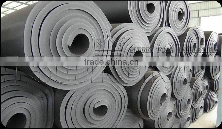 Low thermal conductivity rubber foam insulation sheet