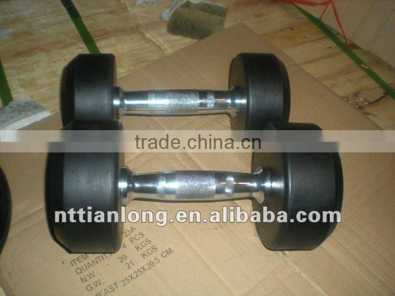high quality rubber hex dumbbells