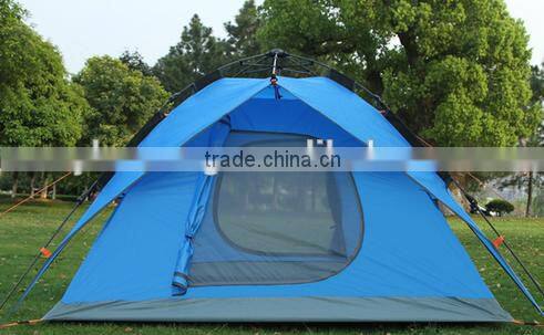 cheap sale alumium pole double fabric auto open 4 person tent