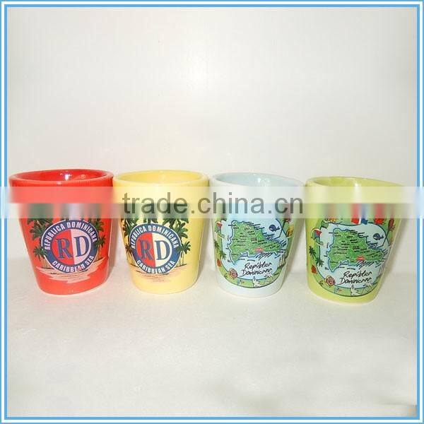 tourist souvenir ceramic mini fruit jelly cup