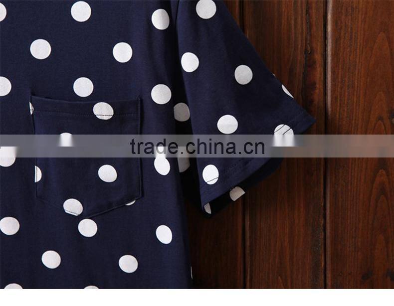 Online shopping india wholesale women's high quality cheap cotton dot t shirt