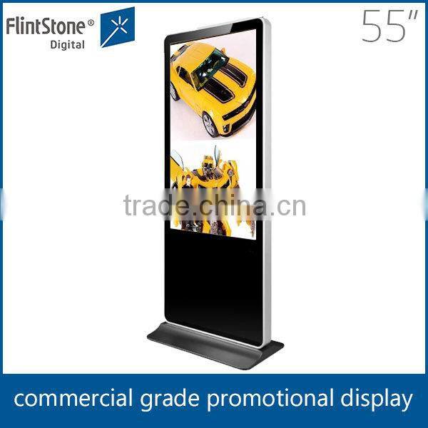 55inch Flintstone apple shape lcd monitor, lcd advertising player, floor standing advertising LCD digital signage