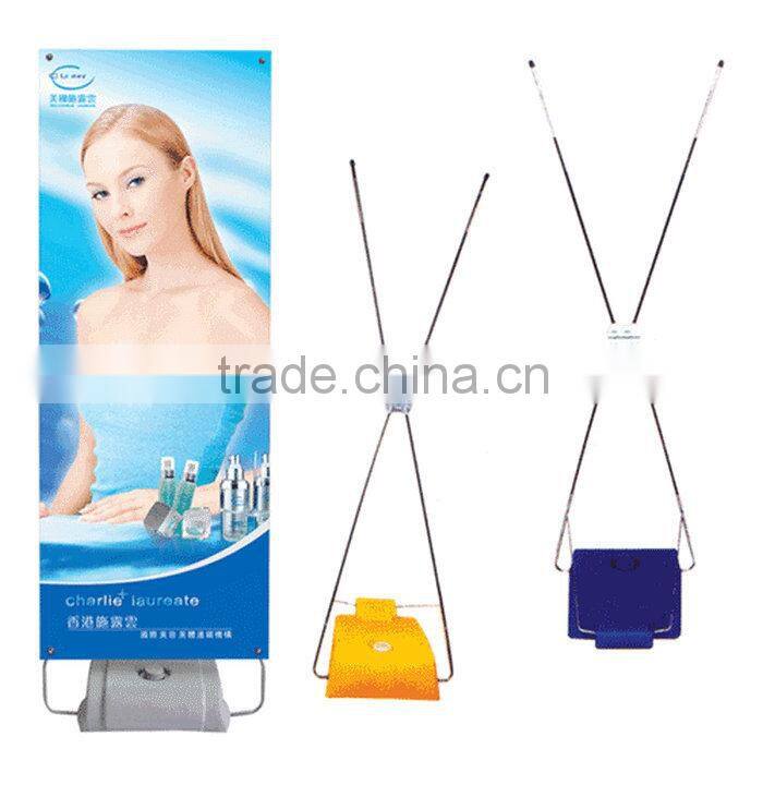 Outdoor Trade Show Portable Roll Up X Banner Stand For Display