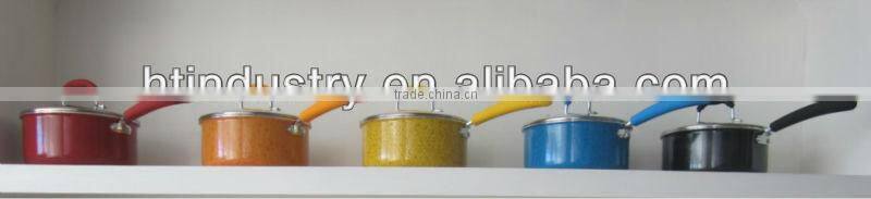 Aluminum non stick milk pot with lid