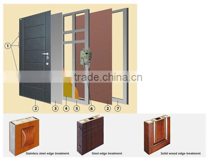 Luxury steel wood exterior door armoured