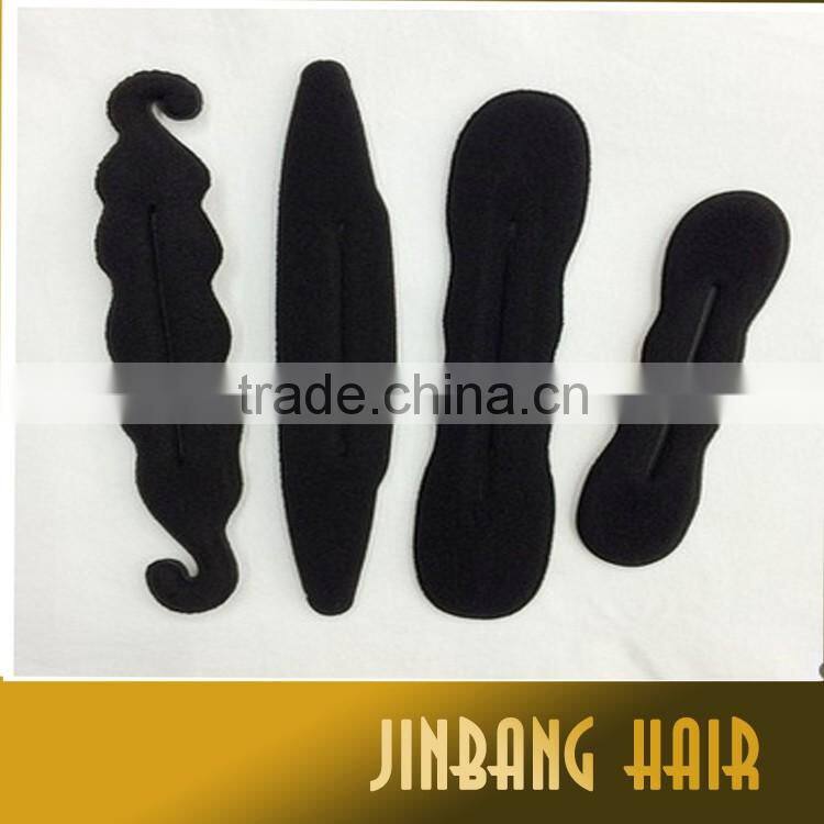 2016 wholesale black bun maker tool hair curl sponge magic foam style hair styling bun maker clip roller french twist tool