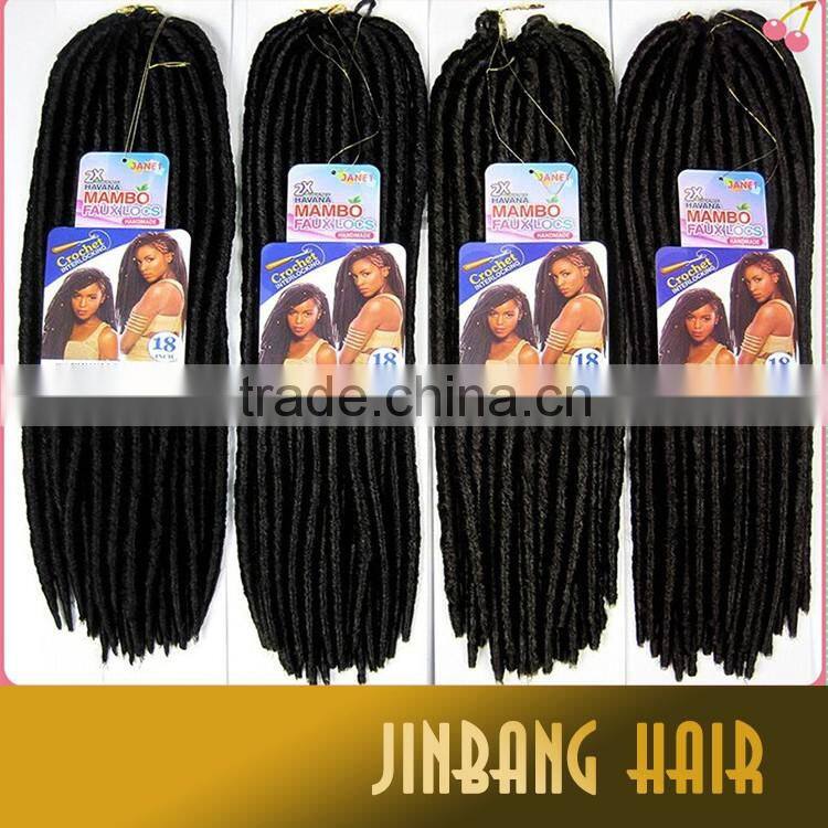 18inch 120g synthetic hair soft crochet twist braid 2x havana mambo fauxlocs braid