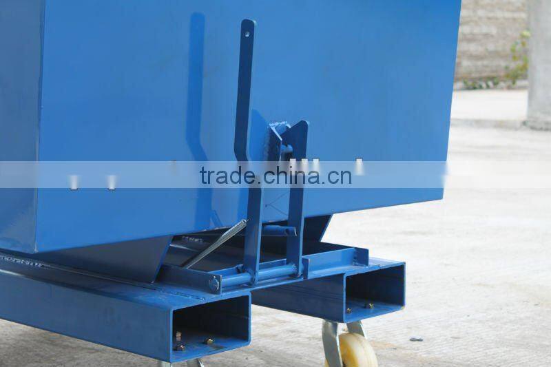forklift steel tipping bins with cover