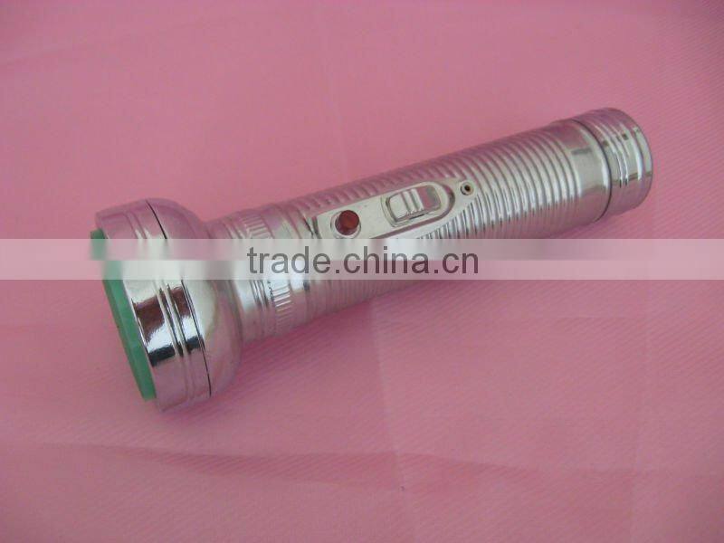 Metal battery led flashlight