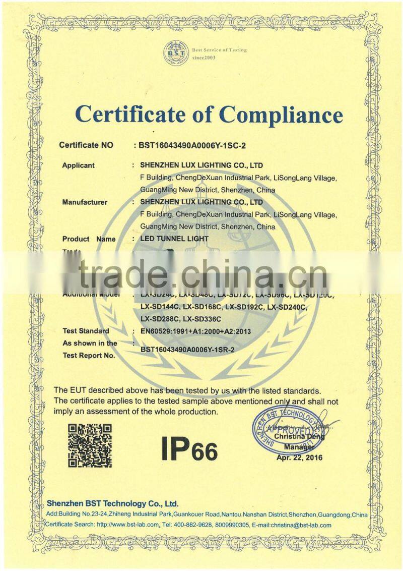 Adjustable Bracket CE Rohs Meanwell Driver 100-140lm/W Different Beam Angle Modular Design 40W Outdoor LED Tunnel Lamp