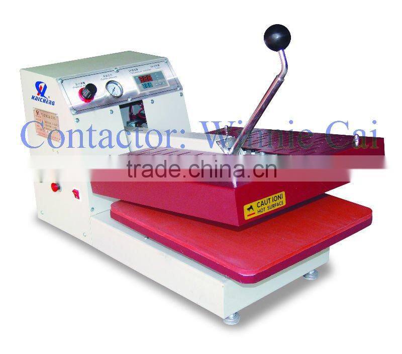 Pneumatic clamshell heat transfer press machine