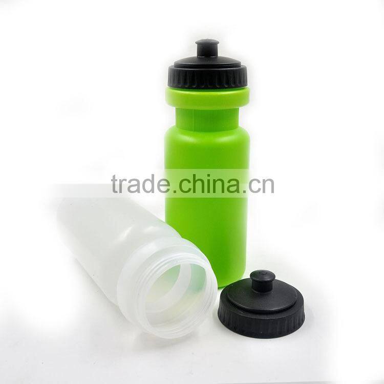 Green Color BPA free Custom Lable Flat Plastic Water Bottle