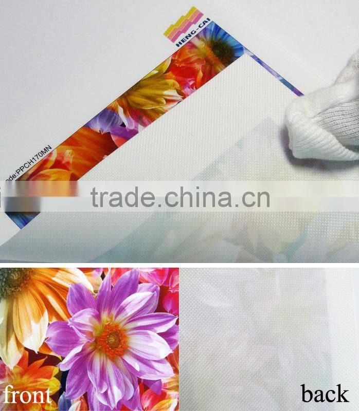 Water resistant 100% polyester fabric roll for inkjet pigment ink