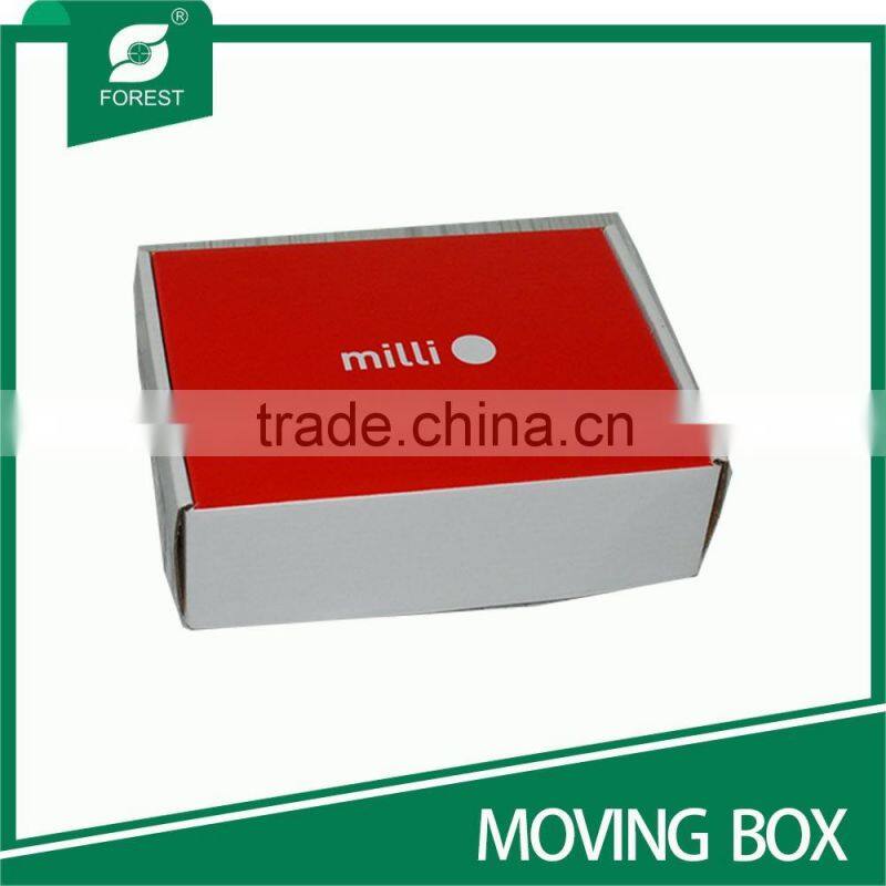 WHITE CARDBOARD FOLDING MOVING PAPER BOX