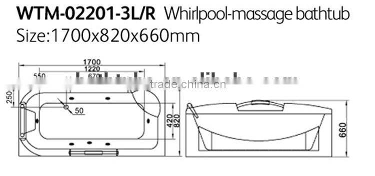 SUNZOOM UPC/cUPC certified hot tub massage spa, hot jet tub with sex massage, fiber bathtub