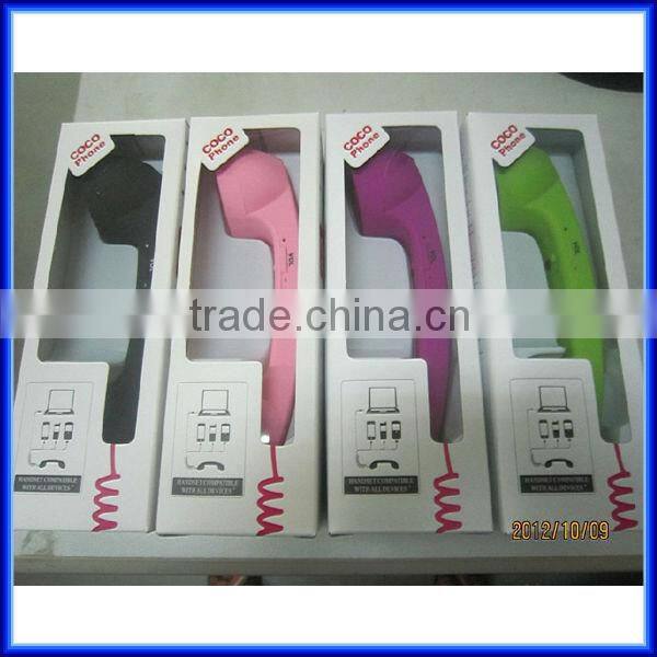 High quality Retro Mobile Phone Handset, Universal retro plastic telephone handset