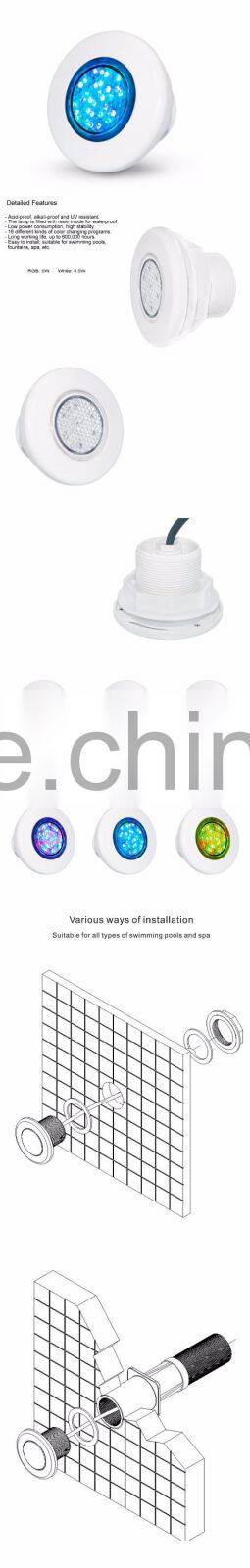 2" 6W White Underwater 100% waterproof LED Light for Swimming Pool