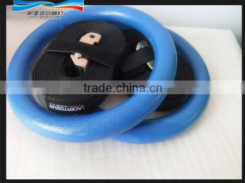 New Gym Ring PC Gym Ring with strap(25mm) 2015 NEW! GYM RING,WOOD RING,OLYMPIC RING