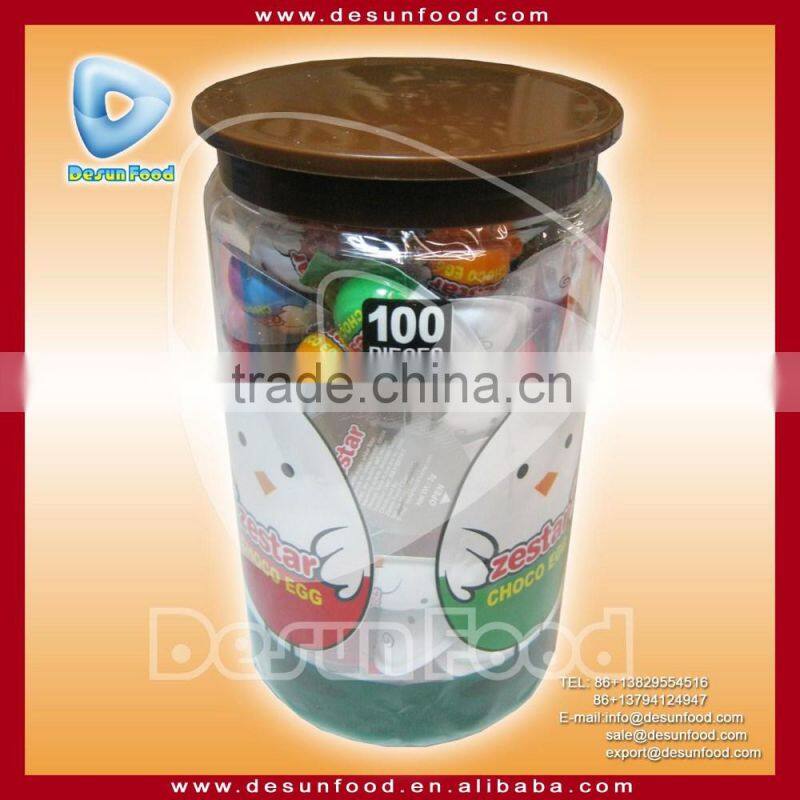 Zestar funny chick Mini chocolate egg candy with spoon in jar