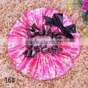 lace bowknot shower bath cap
