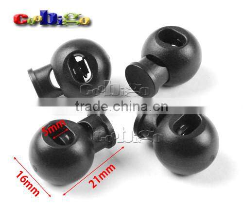 5mm Hole Round Plastic Spring Loaded Cord Lock Stopper For Sportwear Luggage Backpack Strap Garment Accessories #FLS150
