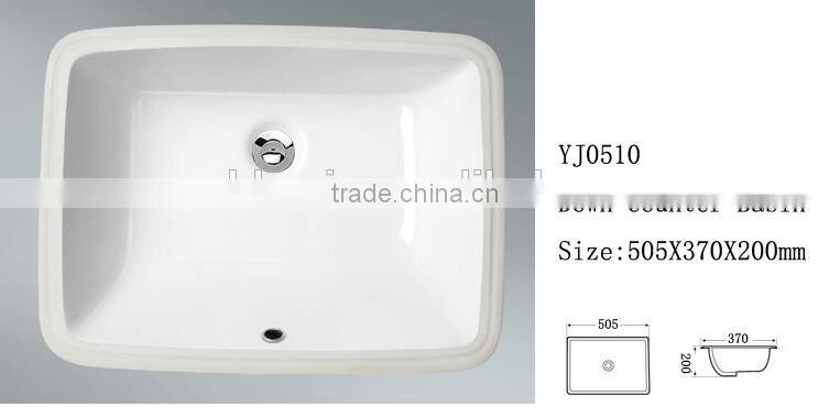 YJ0510 Ceramic Oval Under Mable Counter Basin Wash sink Cabinet Basinet Basin