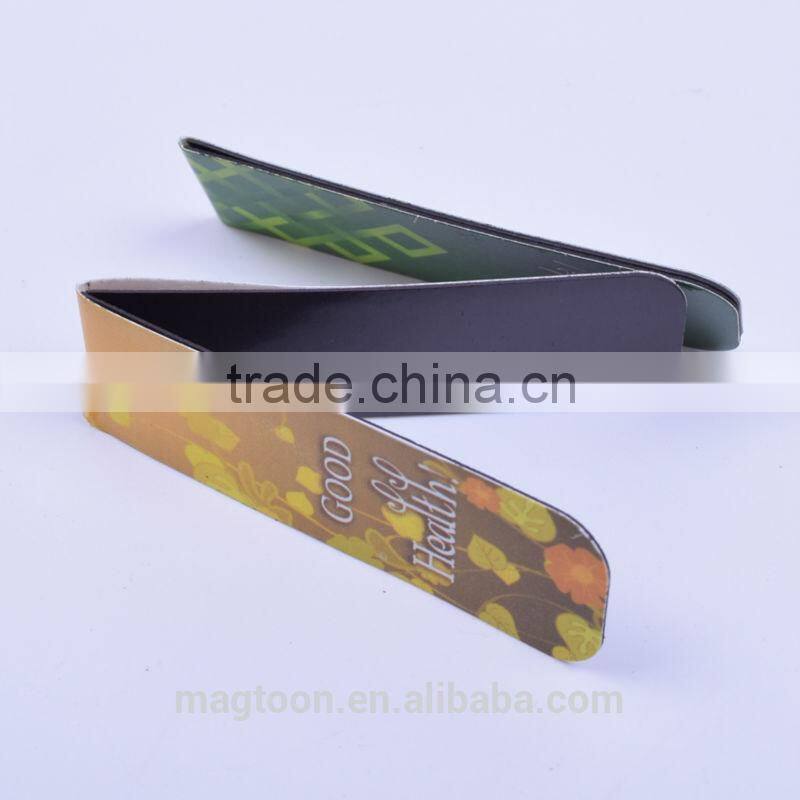Hot promotional magnetic paper folding bookmark paper bookmarks to decorate paper unique bookmarks