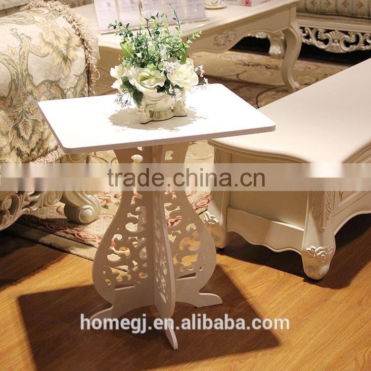wholesale price furniture of white hollow out small tea table