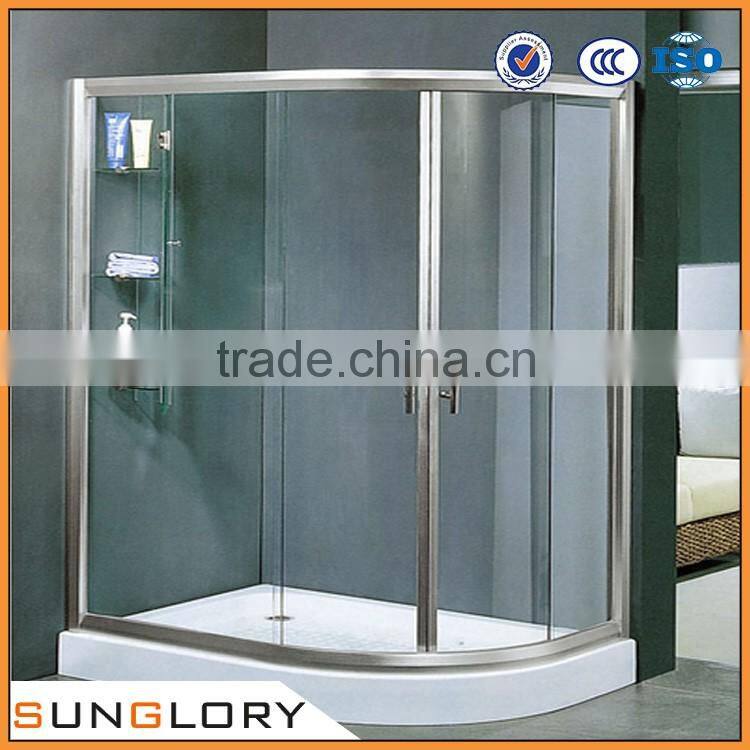 clear glass shower door