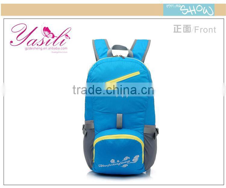 promotional folding travel backpacks bag,casual sports folding backpack,waterproof foldable leisure backpack