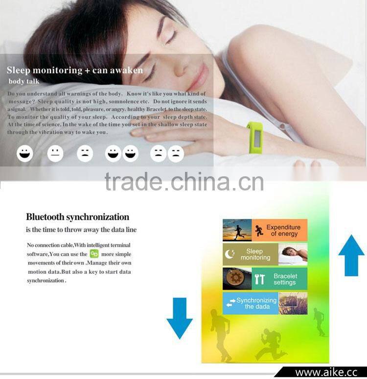 OLED Bluetooth 4.0 Smart Bracelet Sport Watch with Pedometer Sleep Monitoring Calorie-burning Counter for Android Smart Phones