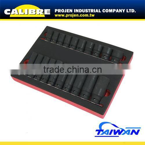 CALIBRE 13-24mm 20pc 1/2"Dr 12PT Short and Deep Impact Socket Set